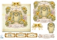 Sunflower Garden Doorway Luxury Card Topper – Rustic Arch, Warm Florals & Country Charm