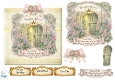Pink & Purple Floral Doorway Luxury Card Topper – Vintage Arch, Lantern Glow & Romantic Blooms