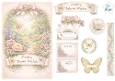 Butterfly Blossom Garden Luxury Card Topper – Pastel Pathway, Floral Arch & Spring Wishes