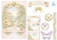 Yellow Rose Garden Path Luxury Card Topper – Soft Florals, Butterflies & Warm Wishes