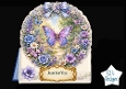Purple Butterfly Garden Frame Topper – Floral Wreath & Just for You Printable