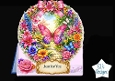 Vibrant Butterfly Garden Frame Topper – Floral Wreath & Just for You Printable