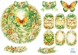 Butterfly Garden Wreath Topper Set – Floral Frames, Tags & Sentiments Printable