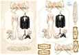 Luxury Wedding Attire Card Topper • Elegant Bride & Groom Mannequins • Pastel Floral Printable