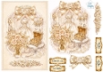 Luxury Vintage Bridal Gown Card Topper • Ivory Lace Wedding Dress • Elegant Floral Printable Sheet