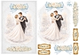 Luxury Wedding Dance Card Topper • Romantic Bride & Groom • Elegant Pastel Printable Sheet