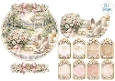 Romantic Pastel Wedding Gazebo Topper with Shoes, Gifts & Floral Tags