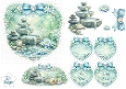 Zen Water Fountain & Lotus Floral Heart Wellness Topper with Tags 1