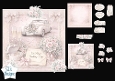 Vintage Pastel Wedding Car & Roses Card Topper Kit