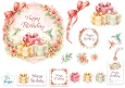 Hummingbird Floral Birthday Topper with Pastel Gifts & Tags