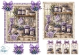 Vintage Blueberry Kitchen Scene with Tags & Embellishments