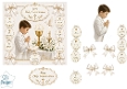 First Holy Communion Boy Scene with Chalice, Bible & Sentiment Tags