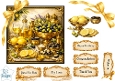 Luxury Lemons & Olives Gold Gourmet Card Topper