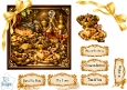 Luxury Figs, Olives & Gold Gourmet Celebration Card Topper