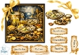 Luxury Seafood & Champagne Nautical Gold Celebration Card Topper