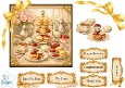 Luxury Vintage Afternoon Tea & Scones Gold Celebration Card Topper