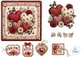 Vintage Hearts & Roses Card Topper – Country Stitching, Butterflies & Sentiment Tags