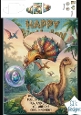 Fun Dinosaur Birthday Card Kit – Prehistoric Kids Printable with Cute Dinos