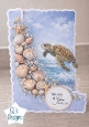 Thinking of You Sea Turtle Card Topper – Ocean Waves & Sentiment Panel