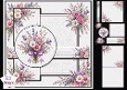 Elegant Floral Lace Card Topper with Pink & Purple Blooms