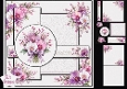 Pastel Floral Lace Card Topper with Pink & Purple Bouquet