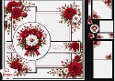 Red & White Rose Dahlia Elegant Card Topper