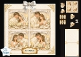 Romantic Wedding Topper Set – Elegant Gold Panels & Just Married Elements