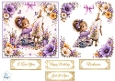 Little Painter & Floral Art Studio Topper – Purple & Yellow Card Front