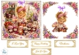 Little Jam Maker & Berry Kitchen Topper – Vintage Floral Card Front