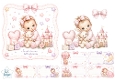 Little Princess & Bunny Topper – Pink Castle Dreamland Card Front
