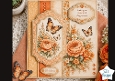 Orange Blossom Happiness Topper – Warm Floral & Butterfly Card Front