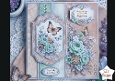 Teal & Lavender Harmony Topper – Butterfly & Floral Happiness Card Front