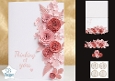 Pink Paper‑Flower Card Front – Elegant Thinking of You Topper