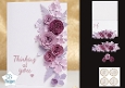 Lavender & Pink Paper‑Flower Card Front – Elegant Thinking of You Topper
