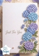 Blue Hydrangea Elegance Card Front – Soft Just For You Topper