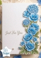 Blue Blossom Elegance Card Front – Delicate Just For You Topper