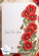 Red Poppy Elegance Card Front – Vibrant Just For You Topper