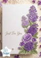 Purple Blossom Elegance Card Front – Soft Just For You Topper