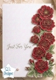 Red Rose Luxury Card Front – Elegant Just For You Topper