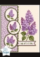Lilac Birthday Card Front – Elegant Purple Floral Happy Birthday Topper