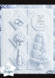 Luxury Wedding Cake & Diamond Panels – Elegant Love & Happiness Card Front 2