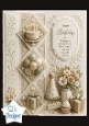 Elegant Birthday Cake & Diamond Panels – Luxury Celebrate Your Special Day Card Front