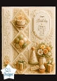 Gold Birthday Cake & Diamond Panels – Elegant Celebrate Your Special Day Card Front