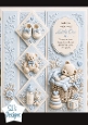 Blue Baby Shoes & Teddy Panels – Sweet Welcome Little One Card Front