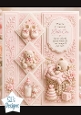 Pink Baby Shoes & Teddy Panels – Sweet Welcome Little One Card Front