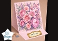 Pink & Purple Floral Card Front – Elegant Roses, Peonies & Butterfly Topper