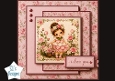 Pink Flower Fairy Card Front – Cute Child Illustration & Floral Topper
