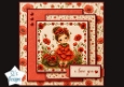 Red Poppy Flower Fairy Card Front – Cute Child Illustration & Floral Topper