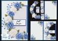 Blue Floral Frame & Sentiment Set – Just For You Card Topper