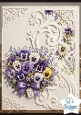 With Love Pansy Bouquet – Elegant Purple Floral Card Topper